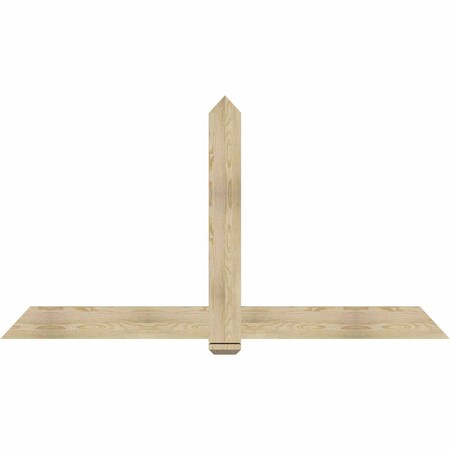 Ekena Millwork Eugene Rough Sawn Timber Gable Bracket, Douglas Fir, 84"W x 45"H x 2"D x 6"F, 13/12 Pitch GBW084X45X0206EUG00RDF